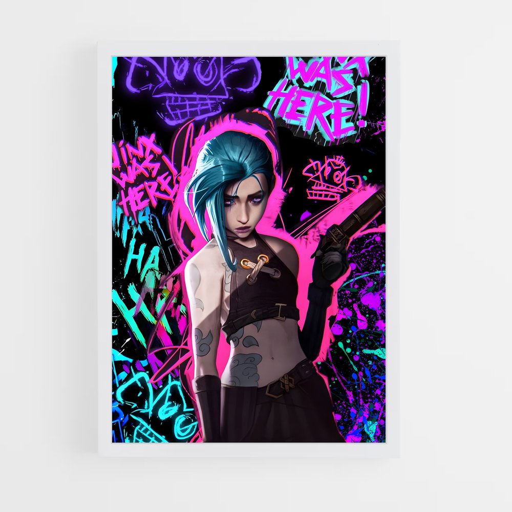 Poster Jinx en Graffiti – affiche League Of Legends (vue 3)